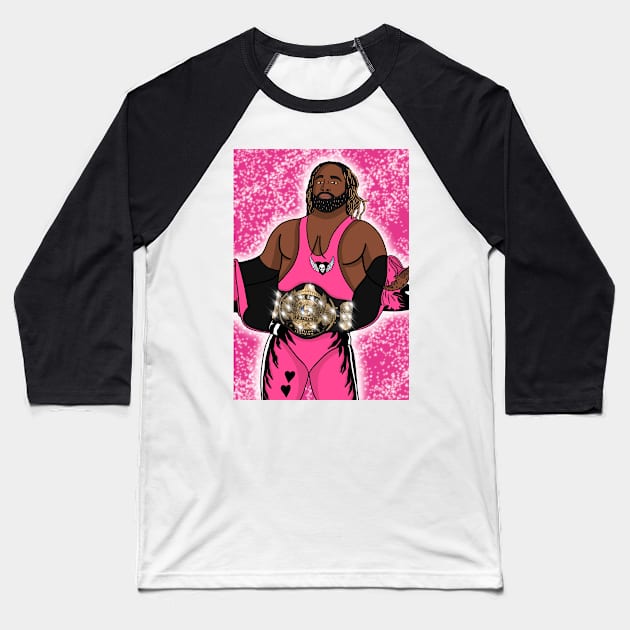 Pink/black attack Baseball T-Shirt by Undisputed runway